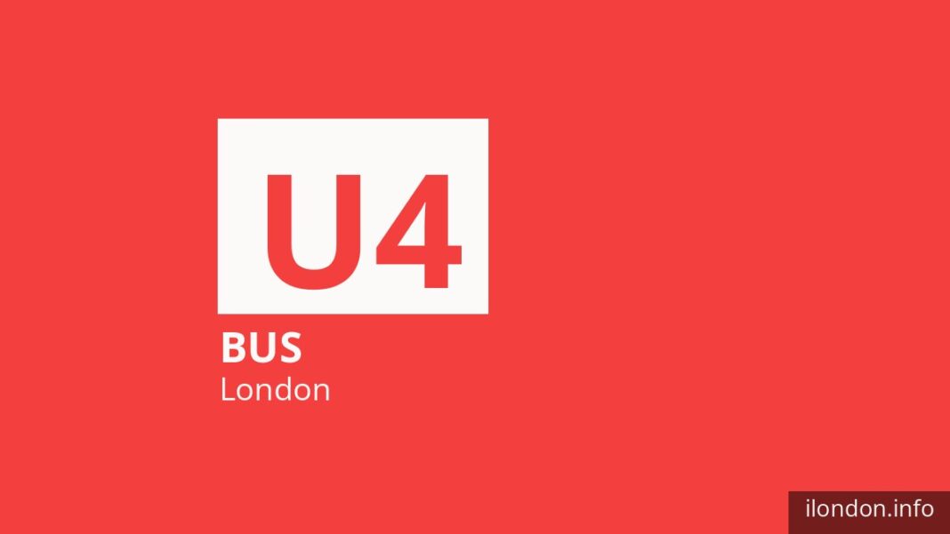 Bus route U4 in London