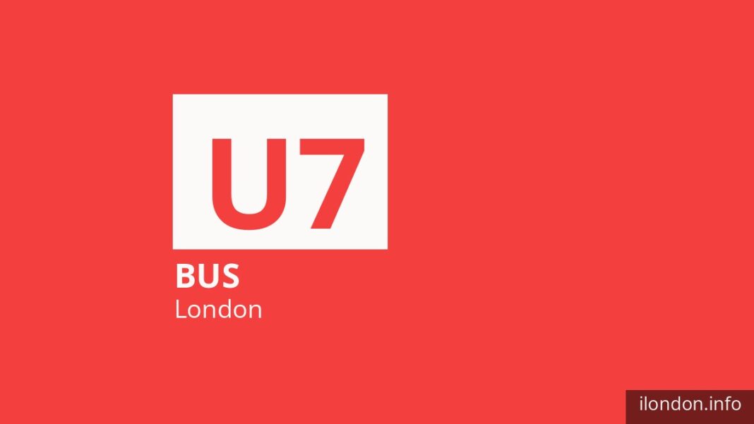 Bus route U7 in London