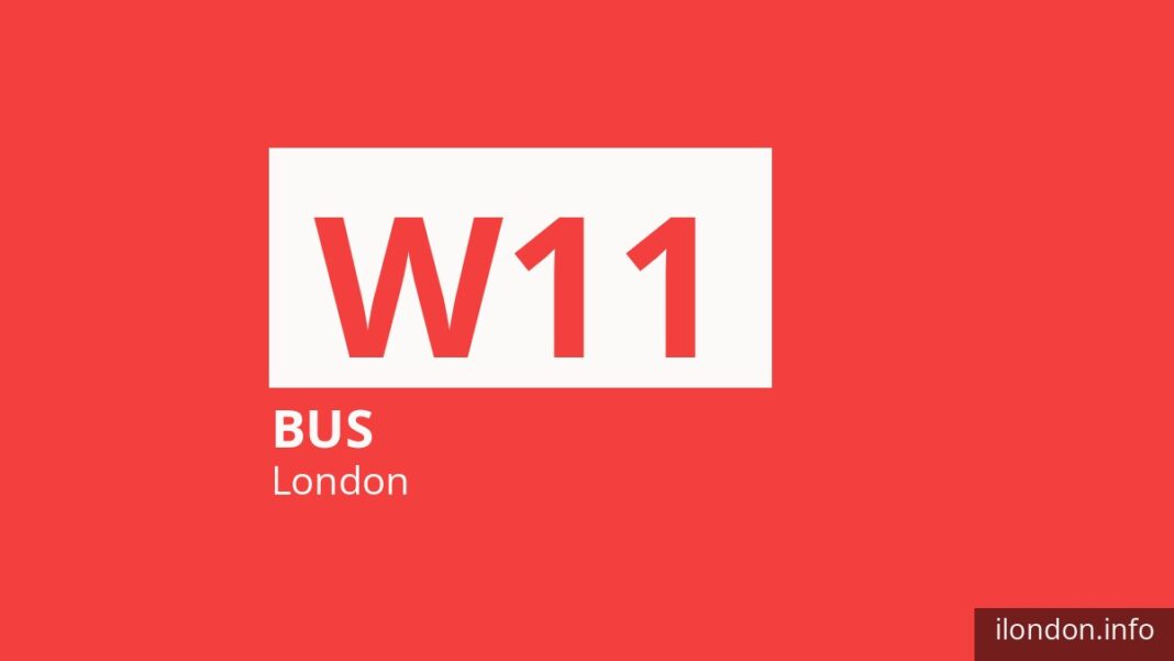 Bus route W11 in London