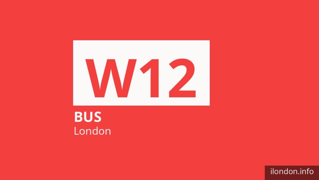 Bus route W12 in London