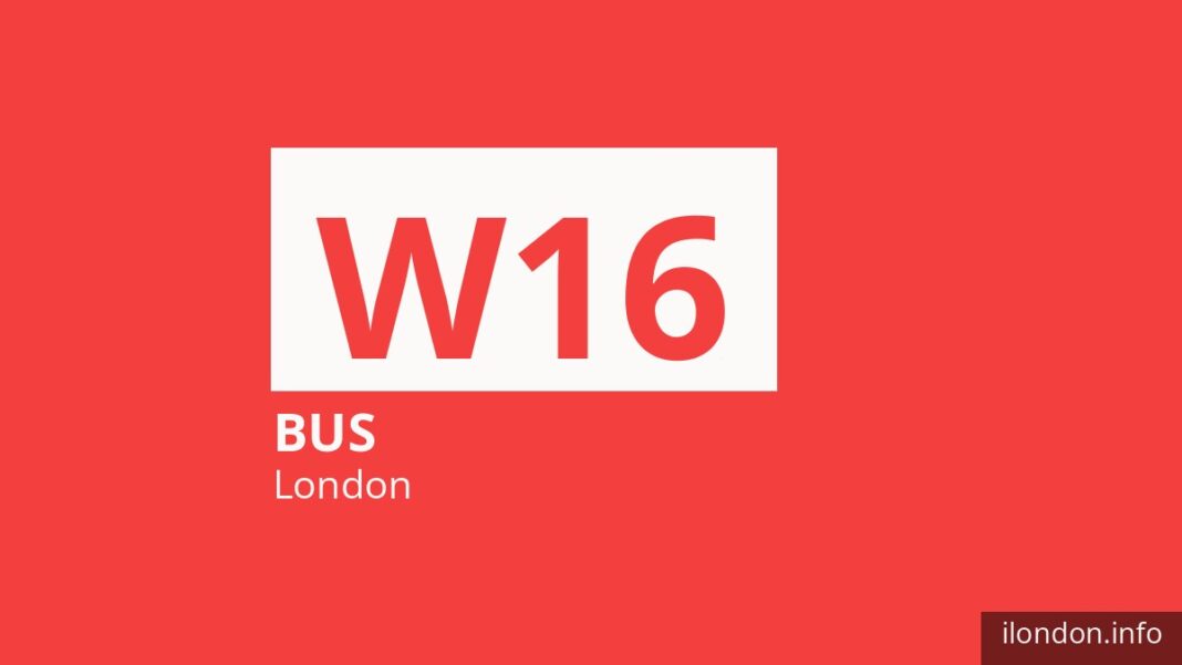 Bus route W16 in London