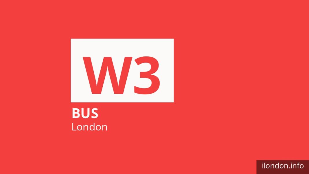 Bus route W3 in London