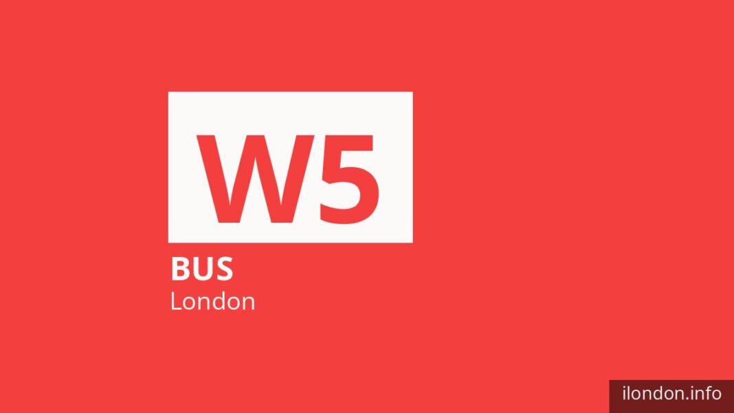 Bus route W5 in London