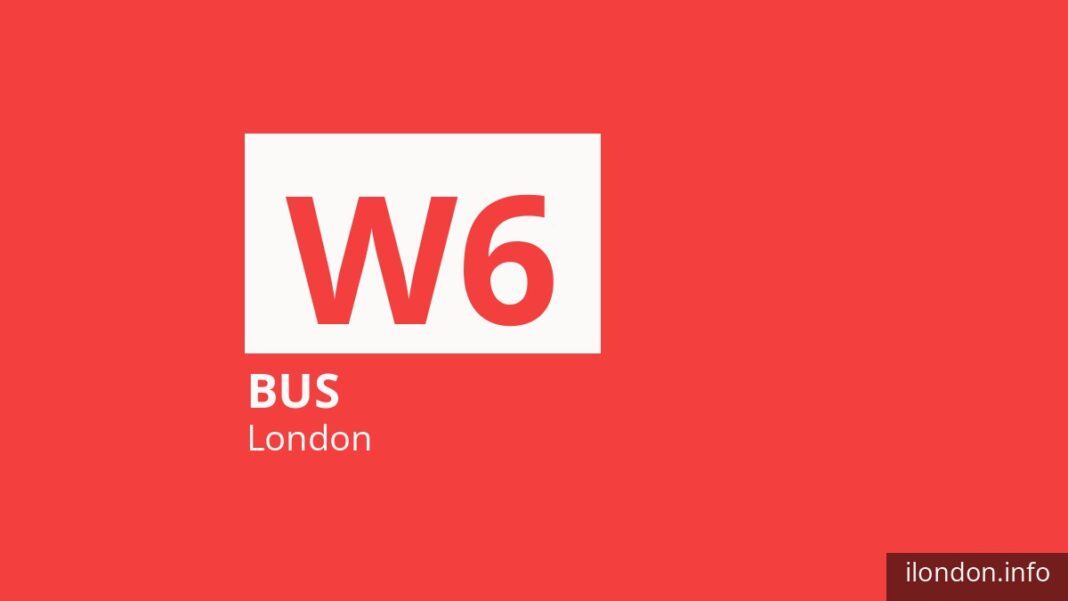 Bus route W6 in London