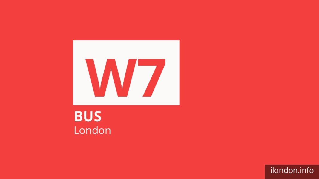 Bus route W7 in London