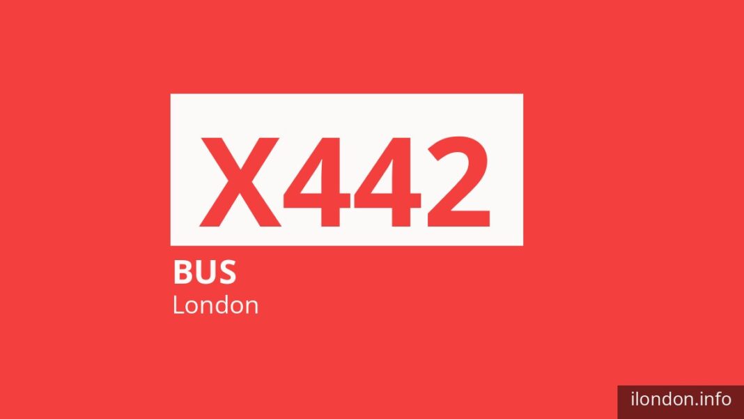 Bus route X442 in London